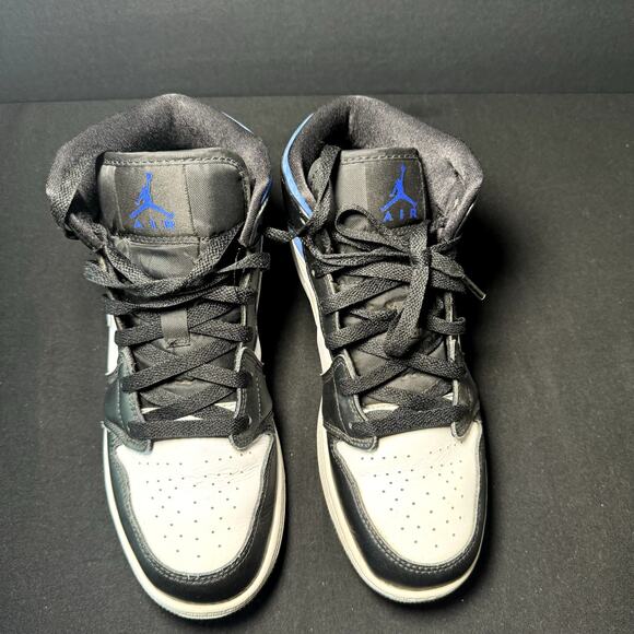 Size 7 - Nike Air Jordan 1 Mid GS Racer Blue Men's Shoes - Picture 4 of 8